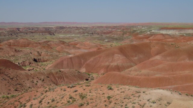 Panoramatický pohľad na okolie Národného parku Petrified Forest v Arizone