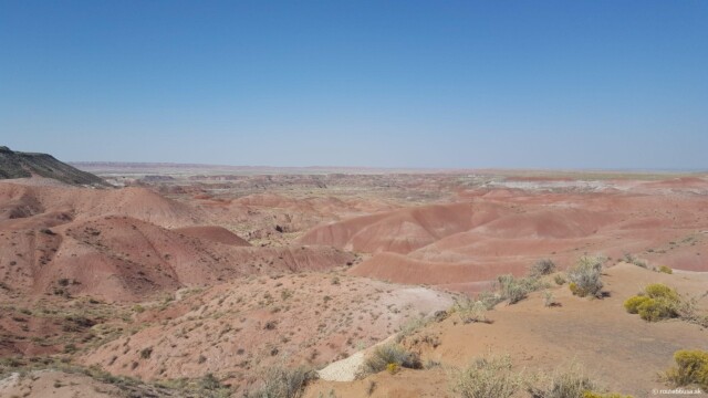 Panoramatický pohľad na okolie Národného parku Petrified Forest v Arizone
